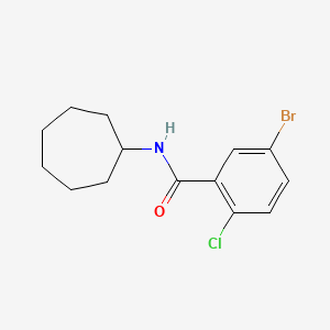 molecular formula C14H17BrClNO B4111746 5-bromo-2-chloro-N-cycloheptylbenzamide 