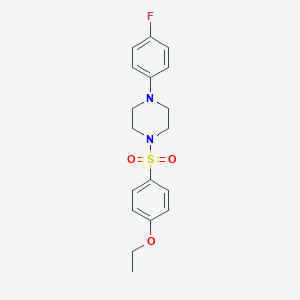 molecular formula C18H21FN2O3S B411175 1-[(4-Ethoxyphenyl)sulfonyl]-4-(4-fluorophenyl)piperazine CAS No. 326885-34-1