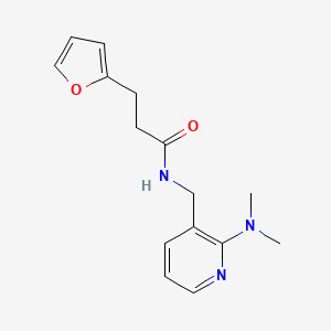 molecular formula C15H19N3O2 B4111793 N-{[2-(dimethylamino)-3-pyridinyl]methyl}-3-(2-furyl)propanamide 