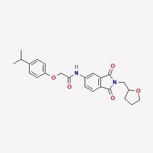 molecular formula C24H26N2O5 B4111801 N-[1,3-dioxo-2-(tetrahydro-2-furanylmethyl)-2,3-dihydro-1H-isoindol-5-yl]-2-(4-isopropylphenoxy)acetamide 