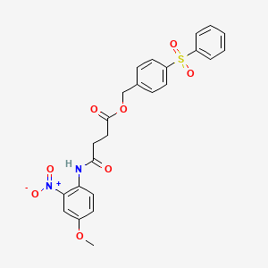 molecular formula C24H22N2O8S B4111813 4-(phenylsulfonyl)benzyl 4-[(4-methoxy-2-nitrophenyl)amino]-4-oxobutanoate 