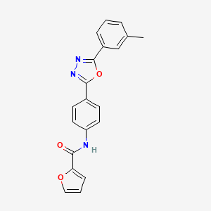 molecular formula C20H15N3O3 B4111824 N-{4-[5-(3-methylphenyl)-1,3,4-oxadiazol-2-yl]phenyl}-2-furamide 