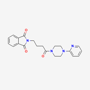 molecular formula C21H22N4O3 B4111835 2-{4-oxo-4-[4-(2-pyridinyl)-1-piperazinyl]butyl}-1H-isoindole-1,3(2H)-dione 