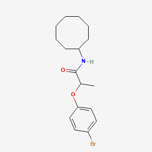 molecular formula C17H24BrNO2 B4111843 2-(4-bromophenoxy)-N-cyclooctylpropanamide 
