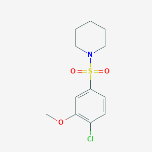 molecular formula C12H16ClNO3S B411185 1-[(4-Chloro-3-methoxyphenyl)sulfonyl]piperidine 