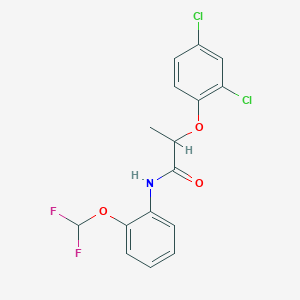 molecular formula C16H13Cl2F2NO3 B4111864 2-(2,4-dichlorophenoxy)-N-[2-(difluoromethoxy)phenyl]propanamide 