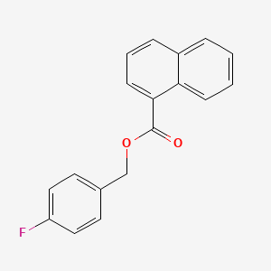 molecular formula C18H13FO2 B4111866 4-fluorobenzyl 1-naphthoate 