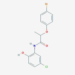 molecular formula C15H13BrClNO3 B4111872 2-(4-bromophenoxy)-N-(5-chloro-2-hydroxyphenyl)propanamide 
