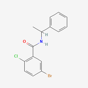 molecular formula C15H13BrClNO B4111877 5-bromo-2-chloro-N-(1-phenylethyl)benzamide 