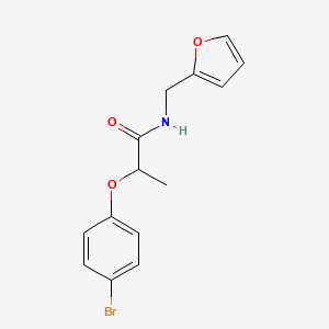 molecular formula C14H14BrNO3 B4111883 2-(4-bromophenoxy)-N-(2-furylmethyl)propanamide 
