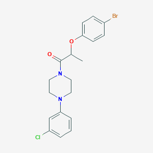 molecular formula C19H20BrClN2O2 B4111886 1-[2-(4-bromophenoxy)propanoyl]-4-(3-chlorophenyl)piperazine 