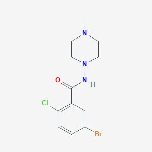 molecular formula C12H15BrClN3O B4111894 5-bromo-2-chloro-N-(4-methyl-1-piperazinyl)benzamide 