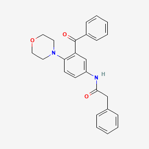 molecular formula C25H24N2O3 B4111897 N-[3-benzoyl-4-(4-morpholinyl)phenyl]-2-phenylacetamide 