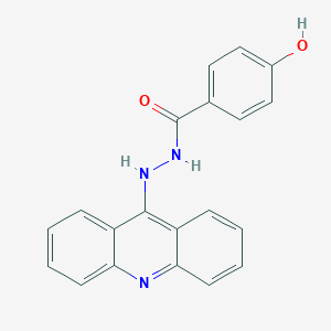 molecular formula C20H15N3O2 B411190 N'-(acridin-9-yl)-4-hydroxybenzohydrazide CAS No. 402510-37-6
