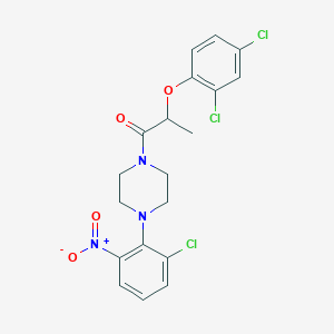 molecular formula C19H18Cl3N3O4 B4111910 1-(2-chloro-6-nitrophenyl)-4-[2-(2,4-dichlorophenoxy)propanoyl]piperazine 