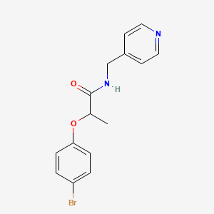 molecular formula C15H15BrN2O2 B4111920 2-(4-bromophenoxy)-N-(4-pyridinylmethyl)propanamide 