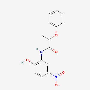 molecular formula C15H14N2O5 B4111926 N-(2-hydroxy-5-nitrophenyl)-2-phenoxypropanamide 