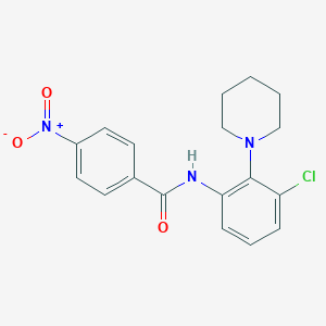 N-[3-chloro-2-(1-piperidinyl)phenyl]-4-nitrobenzamide