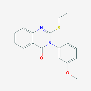 molecular formula C17H16N2O2S B411194 2-Ethylsulfanyl-3-(3-methoxy-phenyl)-3H-quinazolin-4-one 