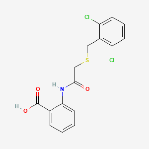 molecular formula C16H13Cl2NO3S B4111973 2-({[(2,6-dichlorobenzyl)thio]acetyl}amino)benzoic acid 