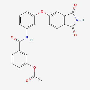 3-[({3-[(1,3-dioxo-2,3-dihydro-1H-isoindol-5-yl)oxy]phenyl}amino)carbonyl]phenyl acetate