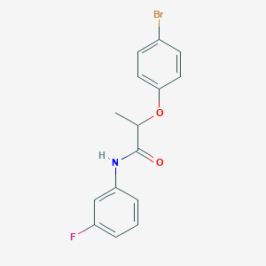 molecular formula C15H13BrFNO2 B4112001 2-(4-bromophenoxy)-N-(3-fluorophenyl)propanamide 