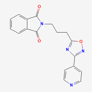 molecular formula C18H14N4O3 B4112018 2-{3-[3-(4-pyridinyl)-1,2,4-oxadiazol-5-yl]propyl}-1H-isoindole-1,3(2H)-dione 