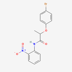 molecular formula C15H13BrN2O4 B4112026 2-(4-bromophenoxy)-N-(2-nitrophenyl)propanamide 