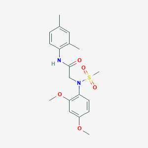 2-[2,4-dimethoxy(methylsulfonyl)anilino]-N-(2,4-dimethylphenyl)acetamide