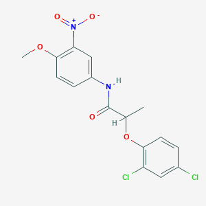 molecular formula C16H14Cl2N2O5 B4112036 2-(2,4-dichlorophenoxy)-N-(4-methoxy-3-nitrophenyl)propanamide 