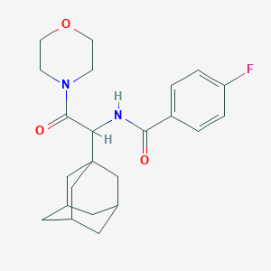 N-[1-(1-adamantyl)-2-(4-morpholinyl)-2-oxoethyl]-4-fluorobenzamide