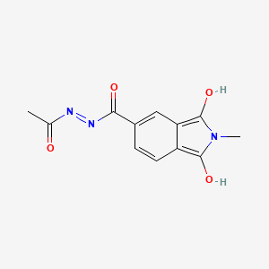 molecular formula C12H11N3O4 B4112055 N'-acetyl-2-methyl-1,3-dioxo-5-isoindolinecarbohydrazide 