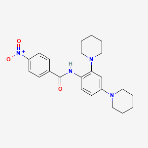 molecular formula C23H28N4O3 B4112062 N-(2,4-di-1-piperidinylphenyl)-4-nitrobenzamide 