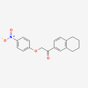molecular formula C18H17NO4 B4112065 2-(4-nitrophenoxy)-1-(5,6,7,8-tetrahydro-2-naphthalenyl)ethanone 