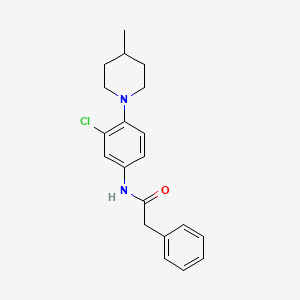 molecular formula C20H23ClN2O B4112075 N-[3-chloro-4-(4-methyl-1-piperidinyl)phenyl]-2-phenylacetamide 