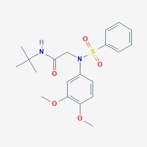 2-[Benzenesulfonyl-(3,4-dimethoxy-phenyl)-amino]-N-tert-butyl-acetamide
