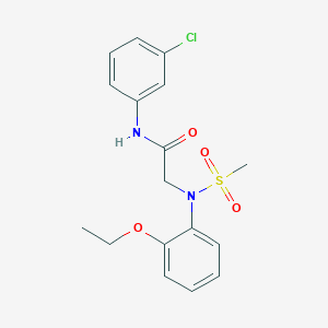 molecular formula C17H19ClN2O4S B411209 N-(3-chlorophenyl)-N~2~-(2-ethoxyphenyl)-N~2~-(methylsulfonyl)glycinamide 