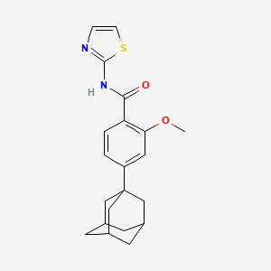 molecular formula C21H24N2O2S B4112101 4-(1-adamantyl)-2-methoxy-N-1,3-thiazol-2-ylbenzamide 
