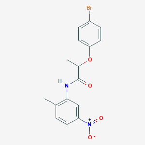 molecular formula C16H15BrN2O4 B4112102 2-(4-bromophenoxy)-N-(2-methyl-5-nitrophenyl)propanamide 