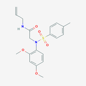 molecular formula C20H24N2O5S B411211 2-(2,4-dimethoxy-N-(4-methylphenyl)sulfonylanilino)-N-prop-2-enylacetamide 