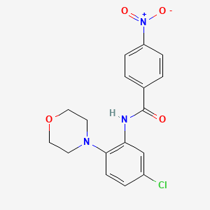 molecular formula C17H16ClN3O4 B4112111 N-[5-chloro-2-(4-morpholinyl)phenyl]-4-nitrobenzamide 