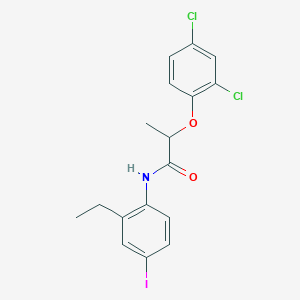 molecular formula C17H16Cl2INO2 B4112118 2-(2,4-dichlorophenoxy)-N-(2-ethyl-4-iodophenyl)propanamide 