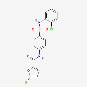 molecular formula C17H12BrClN2O4S B4112121 5-bromo-N-(4-{[(2-chlorophenyl)amino]sulfonyl}phenyl)-2-furamide 