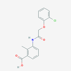 molecular formula C16H14ClNO4 B4112139 3-{[(2-chlorophenoxy)acetyl]amino}-2-methylbenzoic acid 