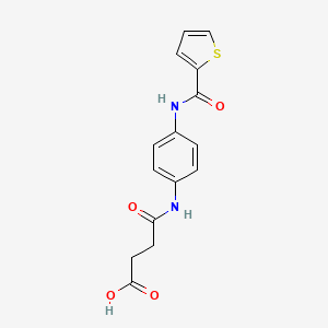 molecular formula C15H14N2O4S B4112157 4-oxo-4-({4-[(2-thienylcarbonyl)amino]phenyl}amino)butanoic acid 
