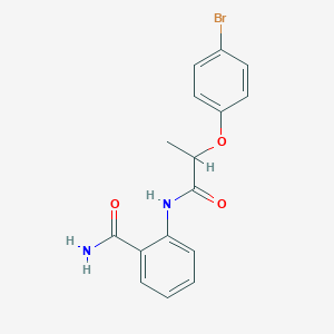 molecular formula C16H15BrN2O3 B4112179 2-{[2-(4-bromophenoxy)propanoyl]amino}benzamide 