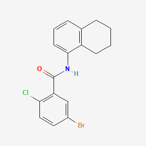 molecular formula C17H15BrClNO B4112189 5-bromo-2-chloro-N-(5,6,7,8-tetrahydro-1-naphthalenyl)benzamide 