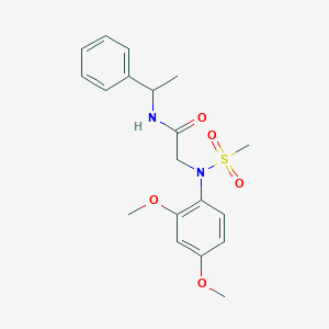 2-[2,4-dimethoxy(methylsulfonyl)anilino]-N-(1-phenylethyl)acetamide