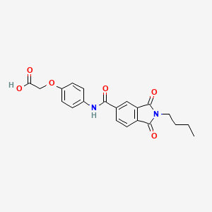 molecular formula C21H20N2O6 B4112190 (4-{[(2-butyl-1,3-dioxo-2,3-dihydro-1H-isoindol-5-yl)carbonyl]amino}phenoxy)acetic acid 
