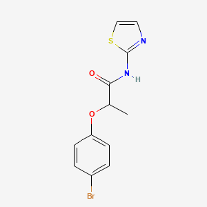 molecular formula C12H11BrN2O2S B4112200 2-(4-bromophenoxy)-N-1,3-thiazol-2-ylpropanamide 